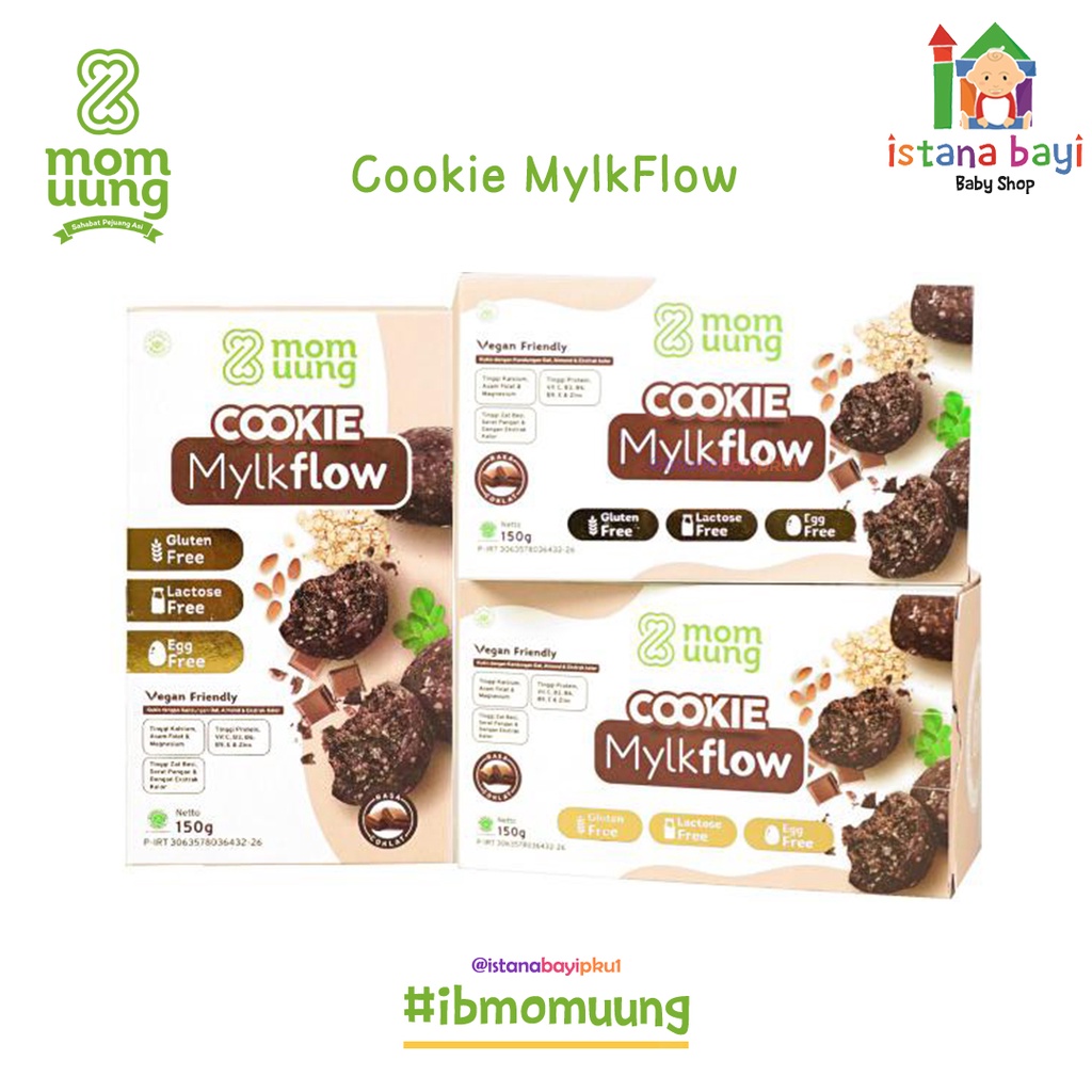 Mom Uung Cookies MylkFlow 150gr - Kue Kukis Pelancar Asi Ibu Menyusui