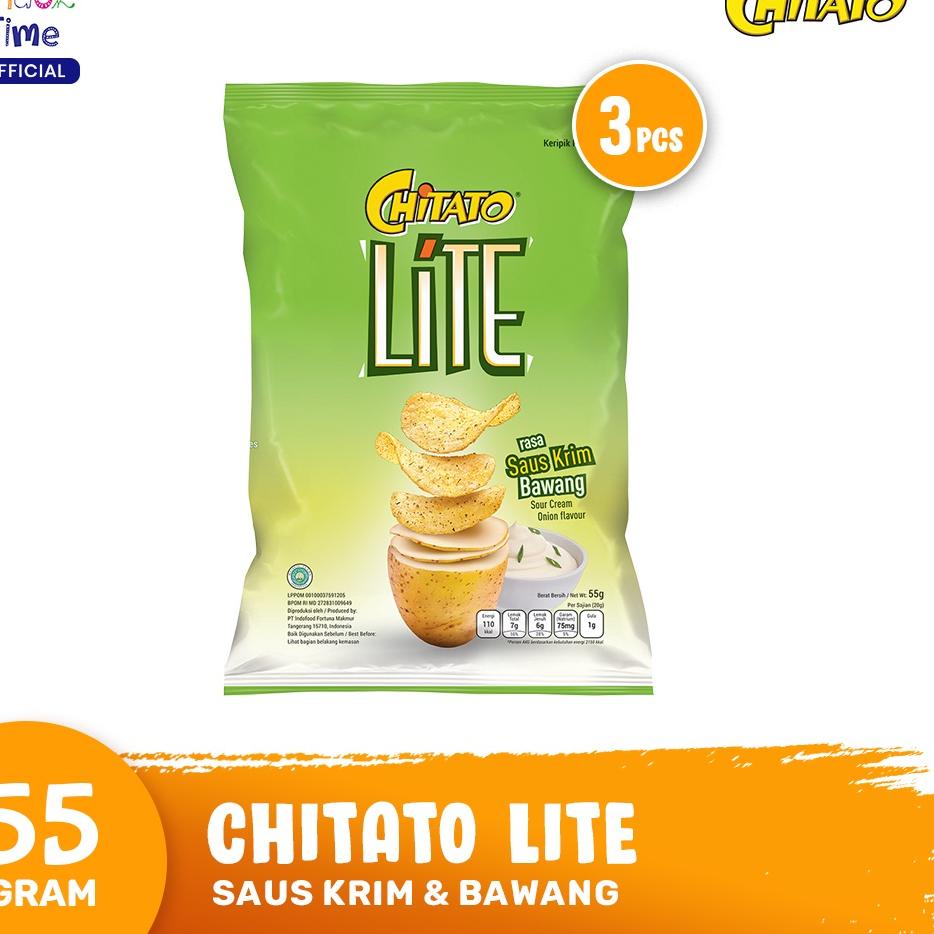 

IDu1U5g--Chitato Lite Saus Krim & Bawang 55 Gr - 3 Pcs