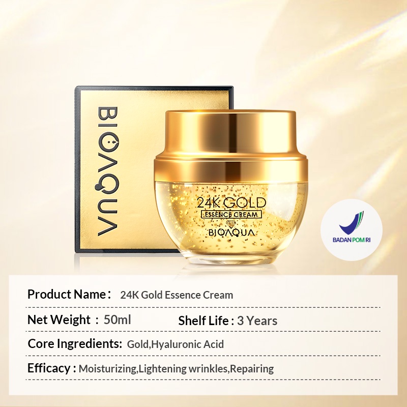 BIOAQUA 24K Gold Essence Cream Original 50g BPOM