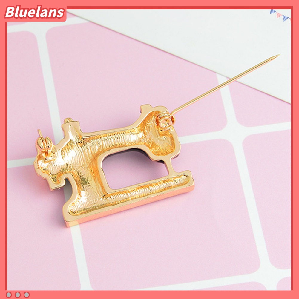 Bluelans Exquisite Sewing Machine Brooch Pin Denim Jacket Women Collar Badge Jewelry Gift