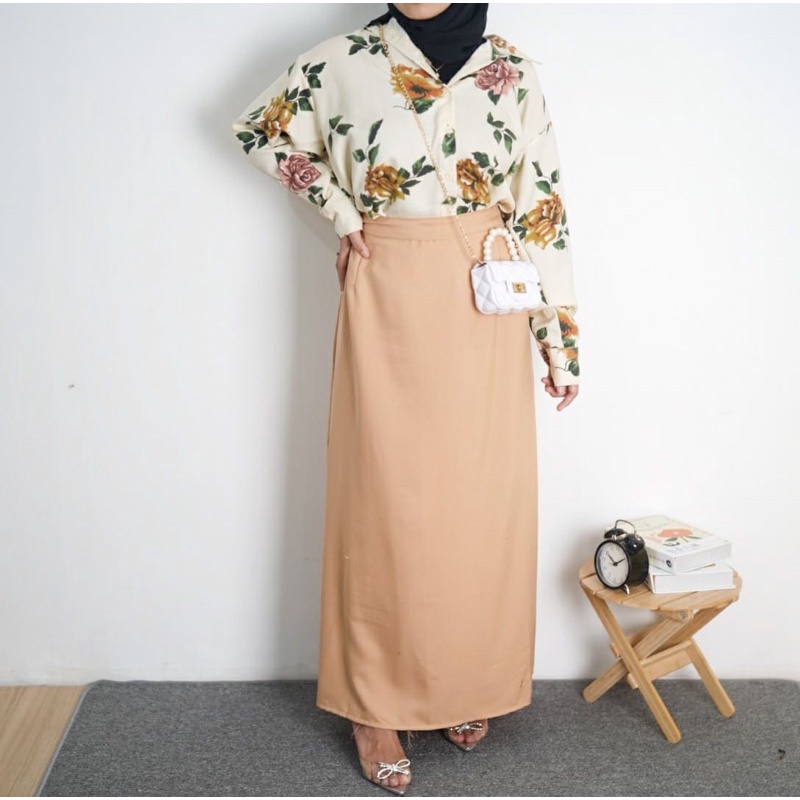 GFS GAMAR SHAKILA PLAIN A LINE SKIRT