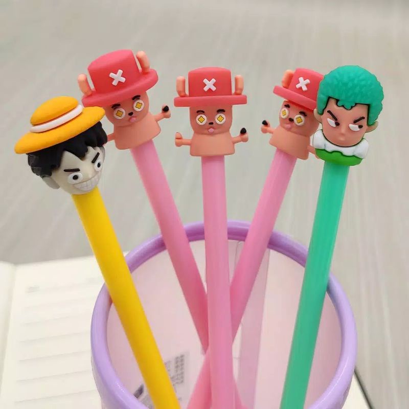 

♥️ Pulpen / Bolpen / Bolpoin Gel Karakter One Piece Lucu Imut ♥️