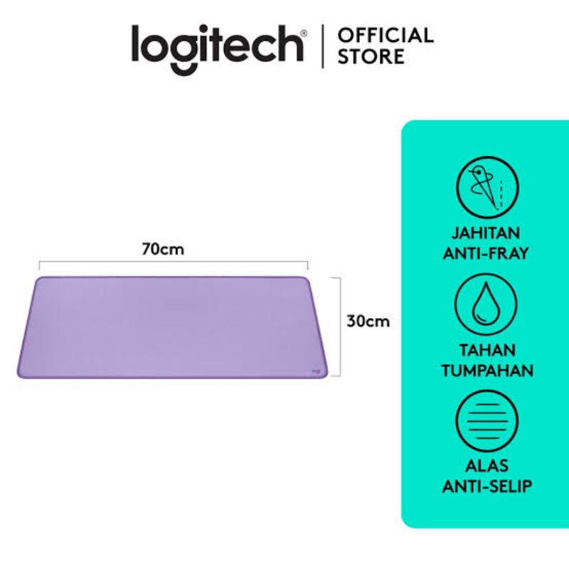 mousepad Logitech Desk Mat studio series - Mouse pad logitech XL polos anti slip 70 x 30
