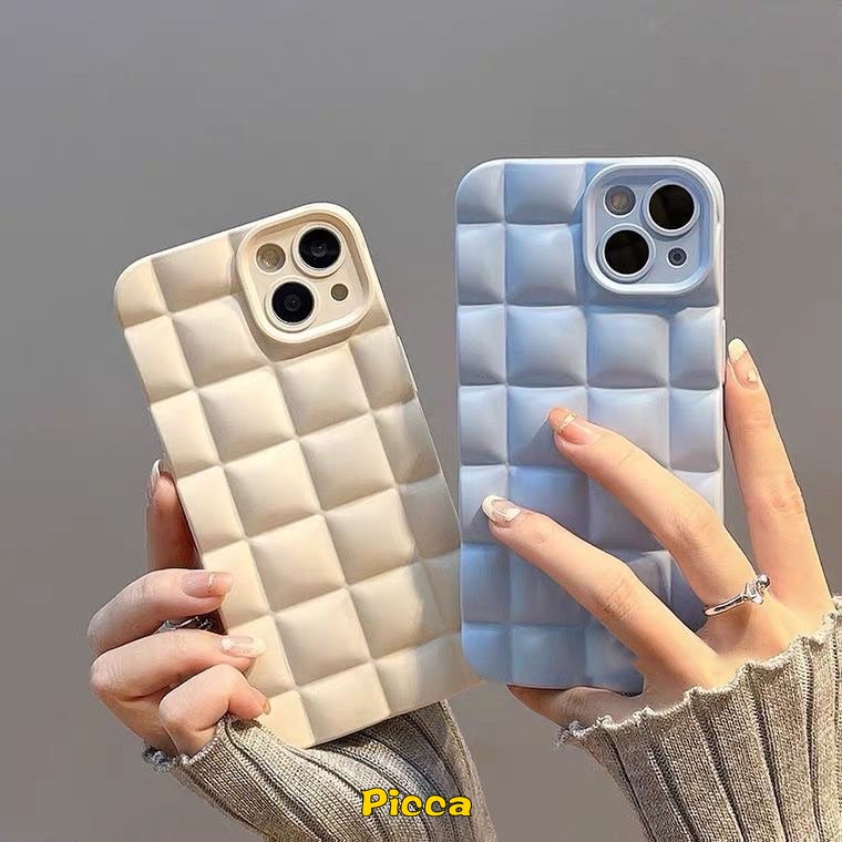 Soft Case Desain Kotak Coklat Retro Warna Permen Untuk IPhone 11 12 13 14 Pro MAX 6 6s 7 8 Plus XR 7plus X XS MAX SE 2020