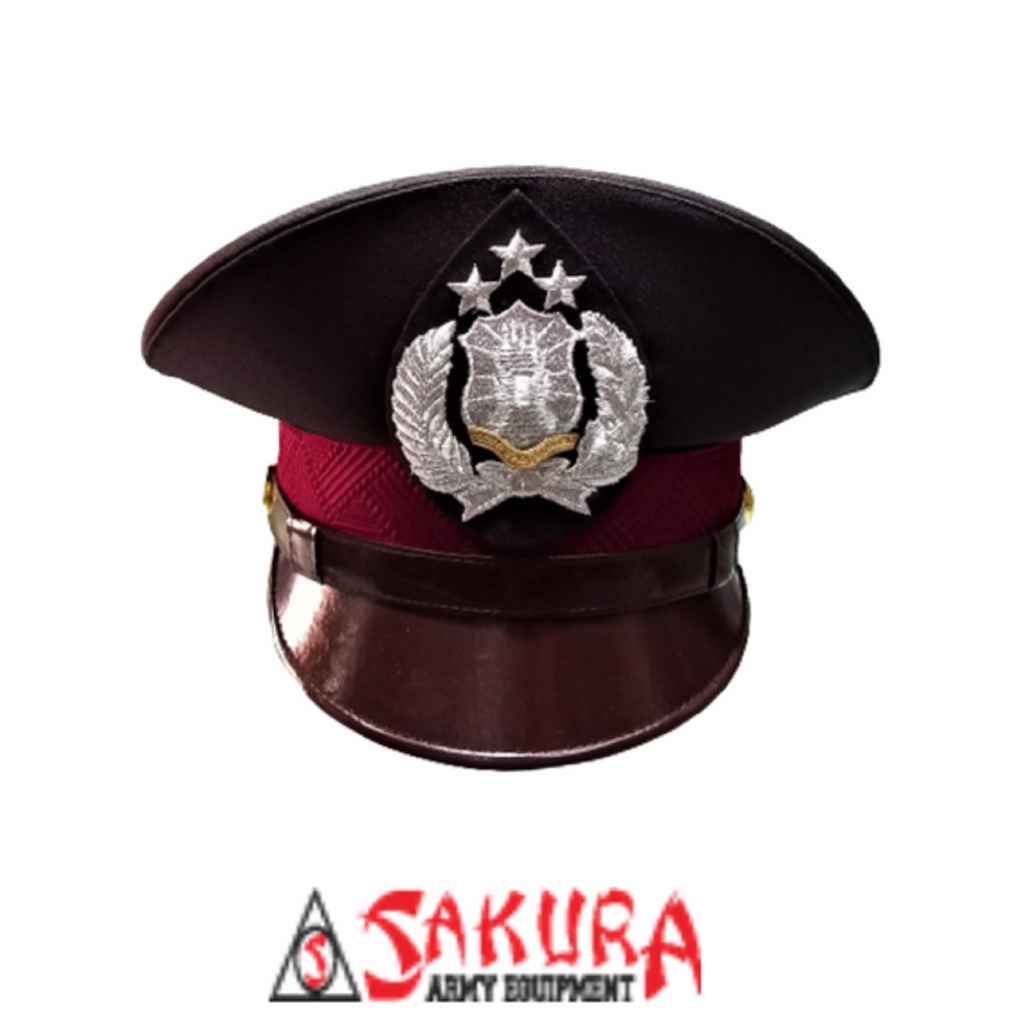 Topi Pet Pdh BINTARA POLRI Coklat Pet POLISI BINTARA