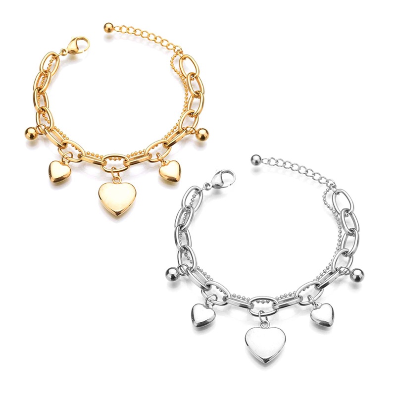 Perhiasan Gelang Multilayer Aksen Mutiara Bulat Warna Emas Gaya Korea Untuk Hadiah