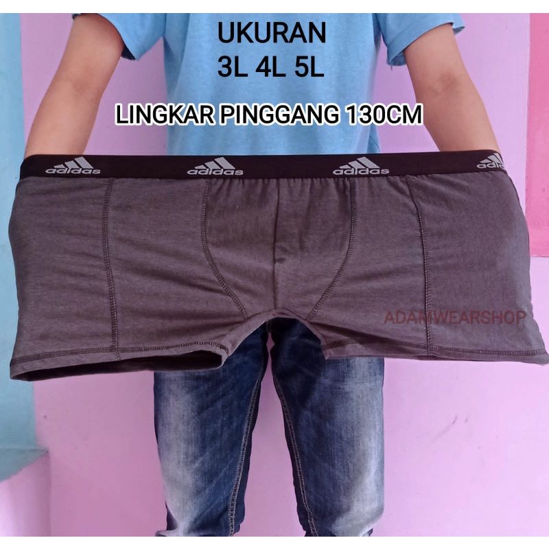 3pcs Celana dalam boxer pria jumbo big size