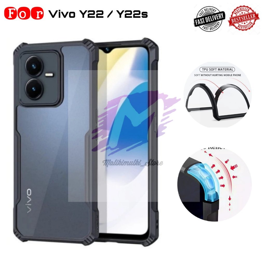 Case Vivo Y22 Y22s Hard Case Armor Transparant