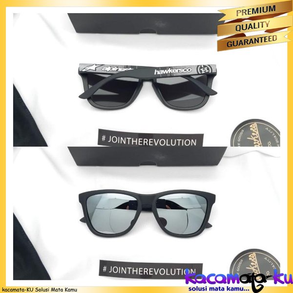 Kacamata Sunglasses Polarized Hawkers Silver Mirror Fullset Kacamata