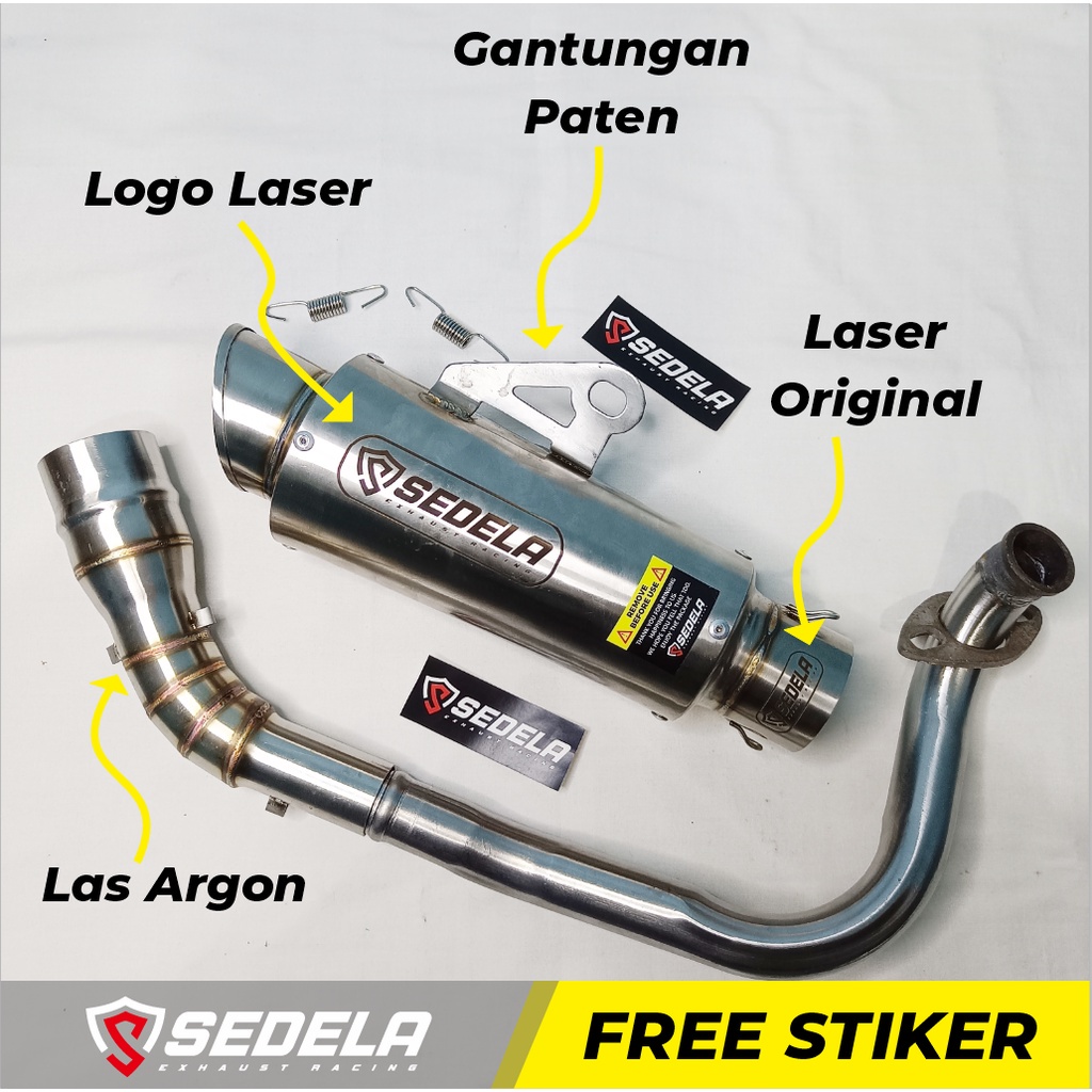 KNALPOT SEDELA RACING BEAT KARBU FI VARIO 150 125 NEW SCOOPY MIO M3 DLL FULL SYSTEM SUARA BASS