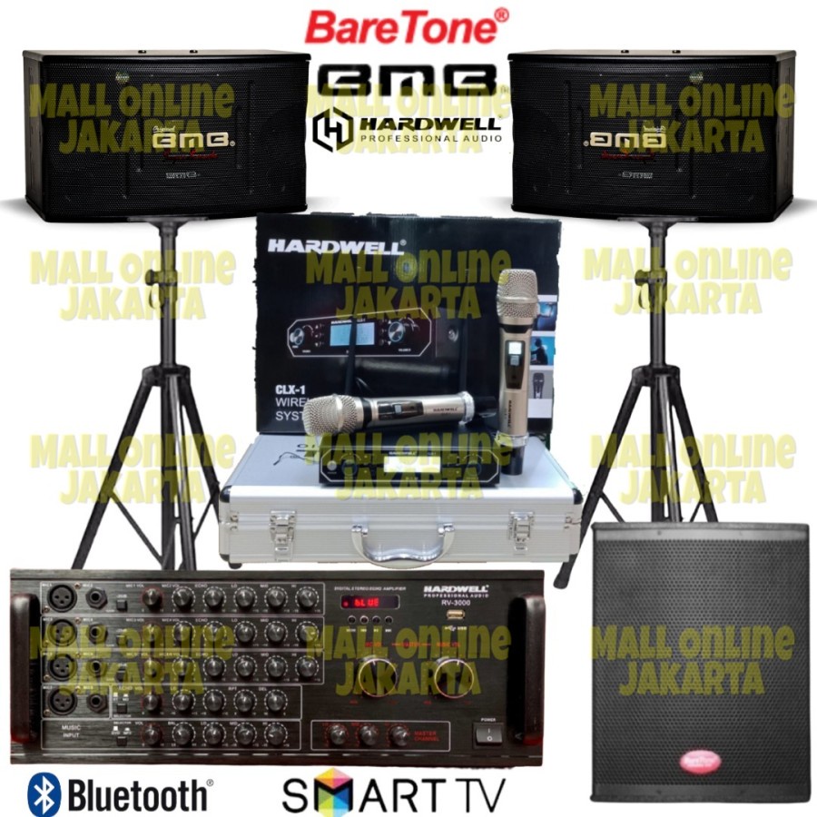 Paket karaoke bmb 10 inch subwoofer aktif baretone 15 inch