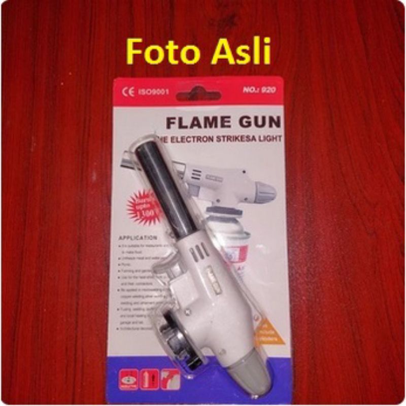 Flame Gun Kepala Gas Torch Kaleng Tabung Kepala Gas Las Api Pemantik Pematik Api Flame Gun