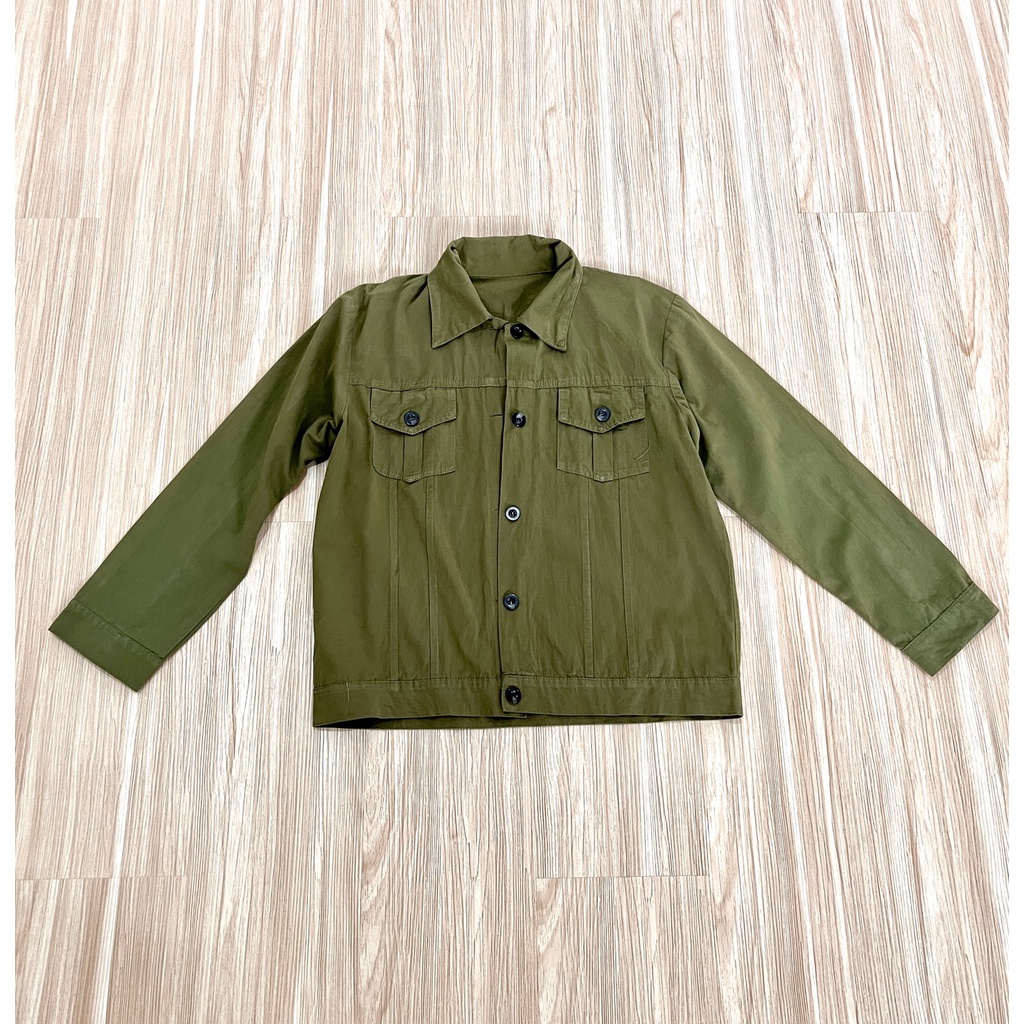 Kemeja Jacket Denim Jeans Green Premium Wanita M Preloved