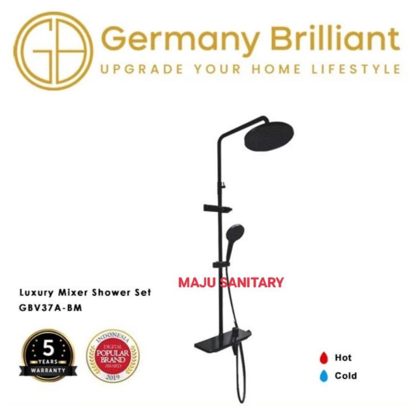 GBV37A-BM GBV 37A-BM Tiang sower black matte panas dan dingin ORIGINAL GERMANY BRILLIANT