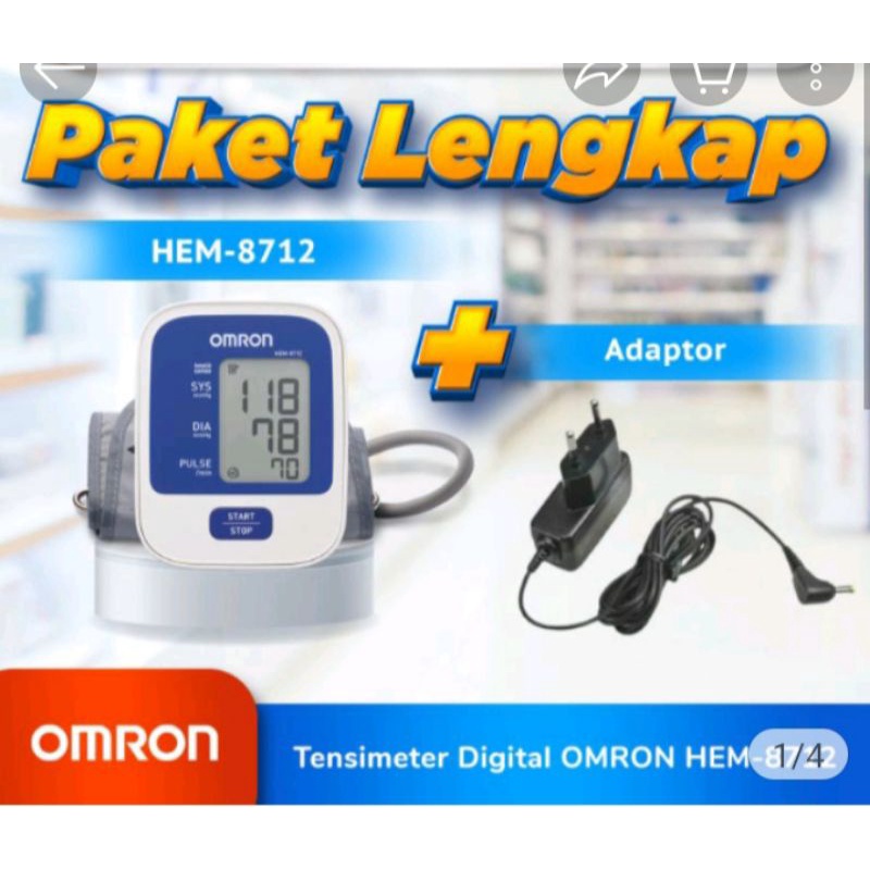 PAKET TENSI Omron HEM 8712 + Adaptor Omron