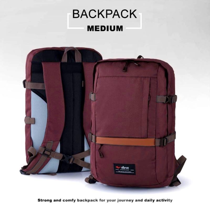 Backpack Elbrus Oldschool / Tas Gendong Pria Cowok Kekinian Terbaru