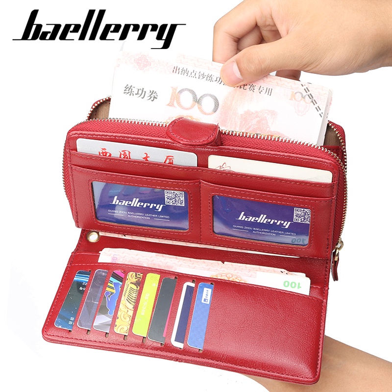 BAELLERRY N3846 Dompet Wanita Panjang Bahan Kulit PU Leather Premium WATCHKITE WKOS