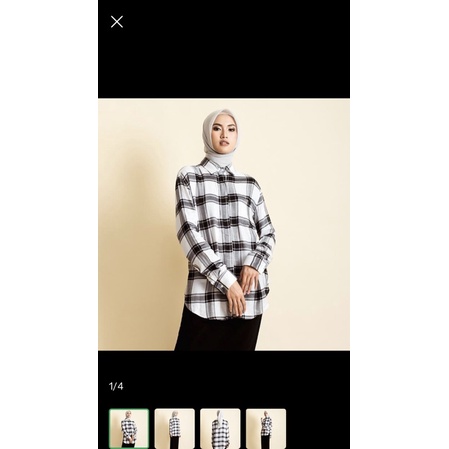 preloved kemeja tartan ask by asky febrianti