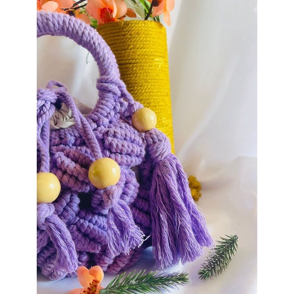 Macrame handbag/ macrame tas
