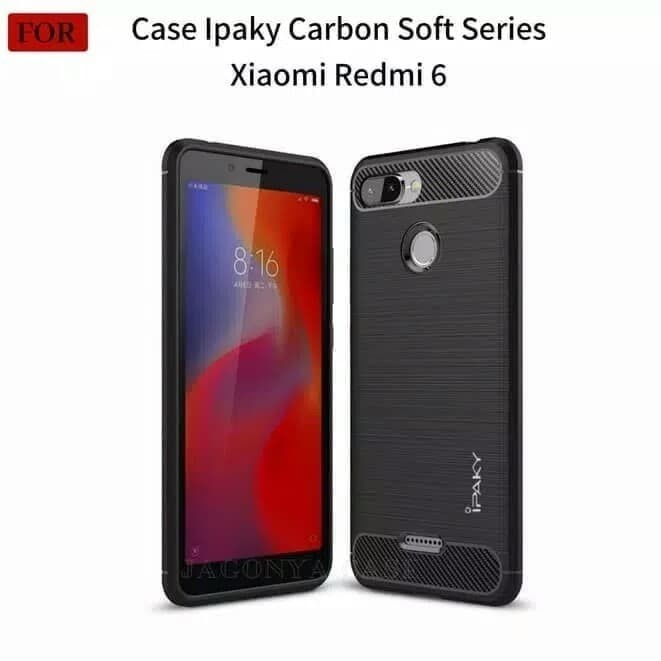 CASE SLIM FIT CARBON IPAKY XIAOMI REDMI 6 SOFTCASE - GA