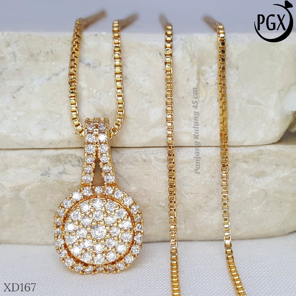 PGX Kalung Wanita Xuping Aksesoris Fashion Perhiasan Lapis Emas XD167