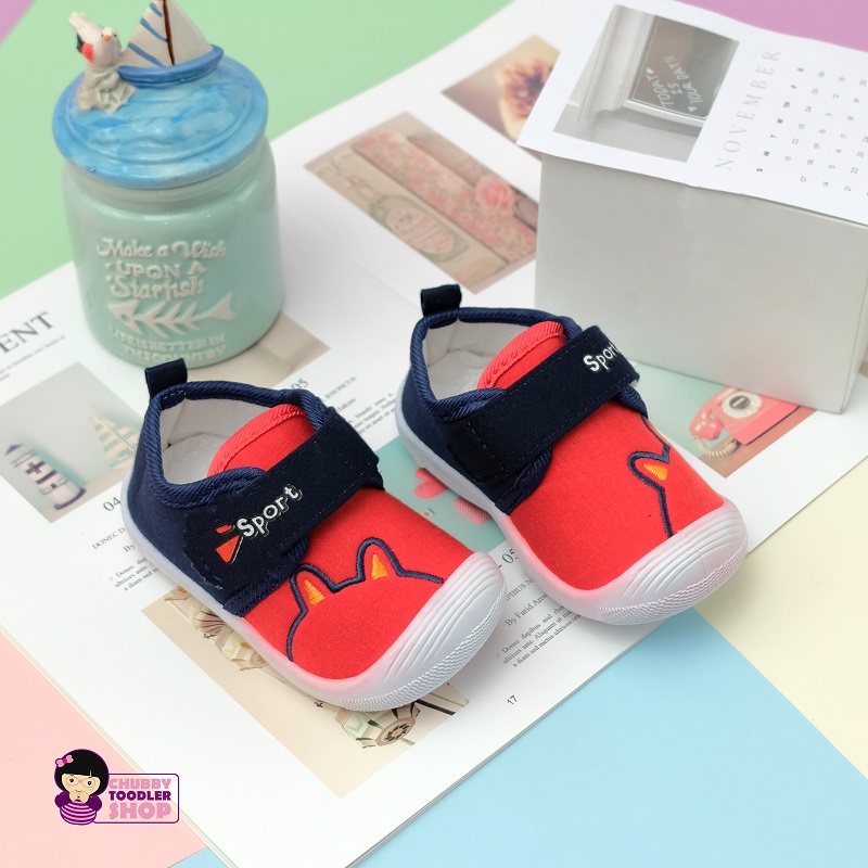 Minipetite SH2255 SH2258 Sepatu prewalker citcit cicit bunyi anak bayi balita sound baby shoes cit cit Beruang bear kucing cat dapat box packing