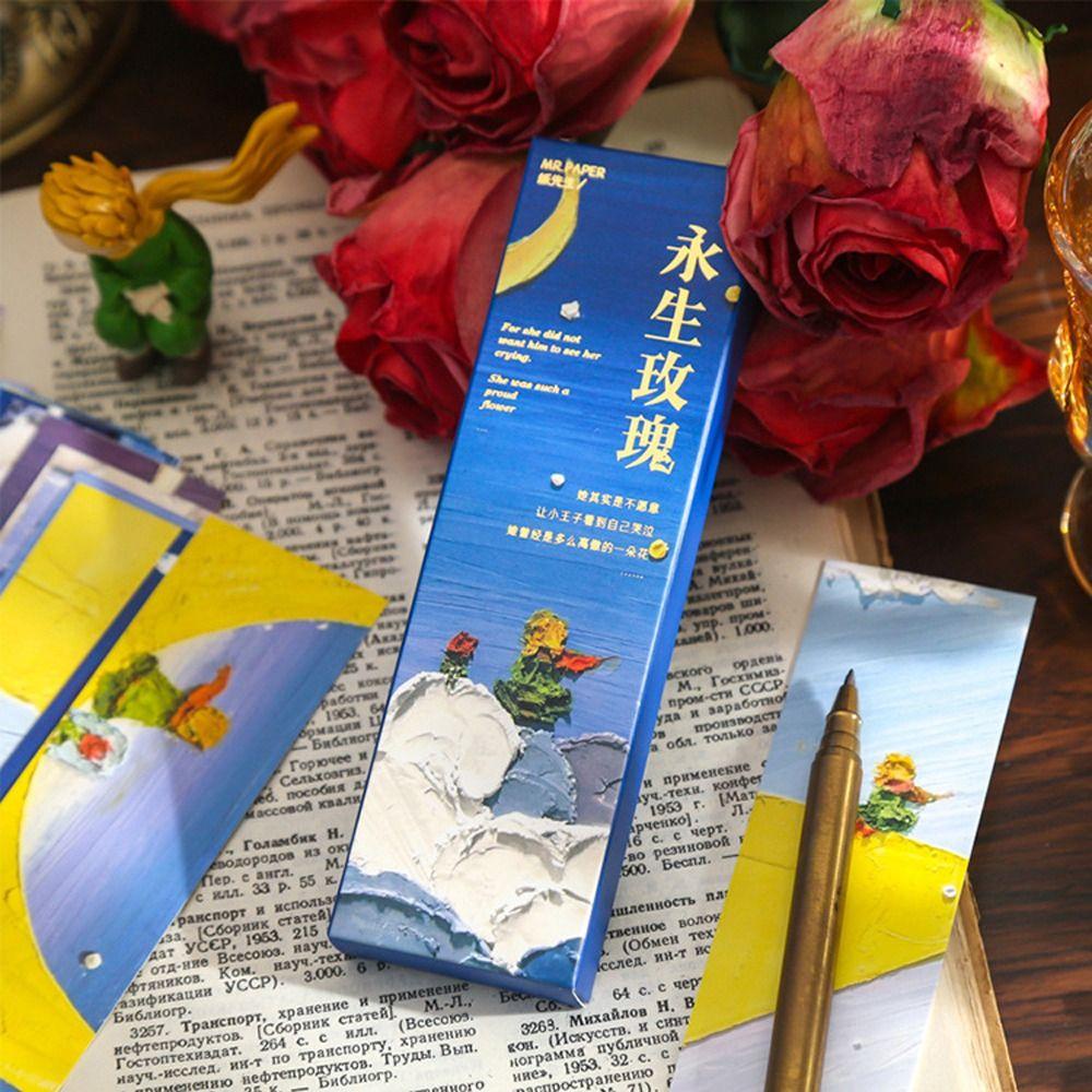 Mxbeauty Paper Bookmark Baca Aksesoris Siswa Alat Tulis Buku Penanda Halaman The Little Prince's Planet Series Diary Decor Perlengkapan Sekolah Bantu Membaca