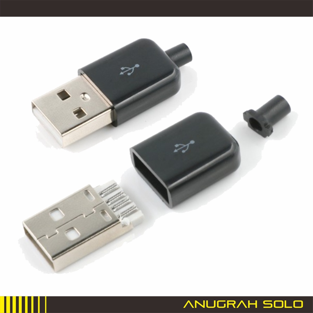 SOKET USB JANTAN HITAM