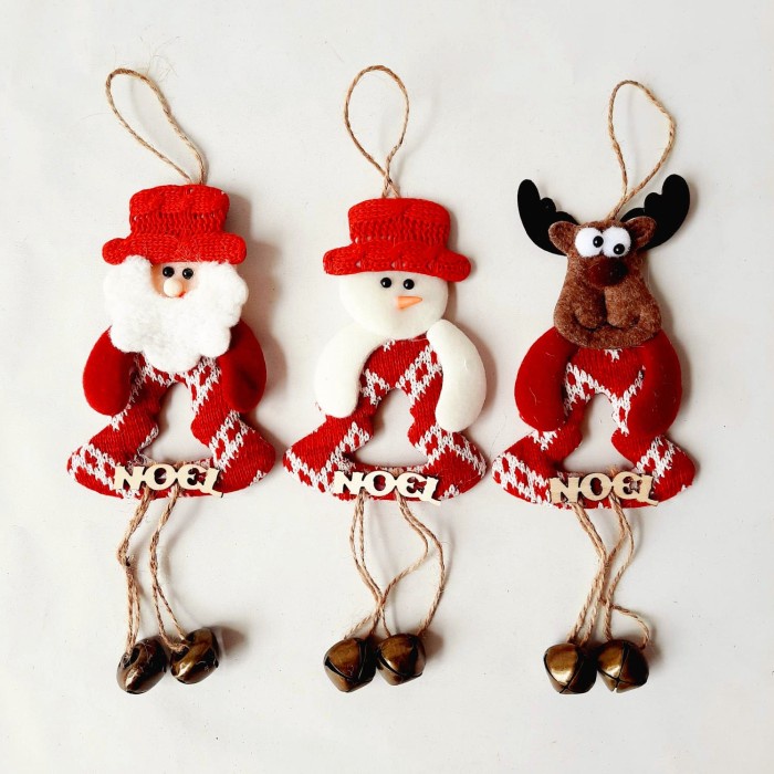 Hiasan Natal Boneka Natal Santa Snowman Rusa Hiasan Natal Gantungan Pohon Boneka Harga Grosir Termurah