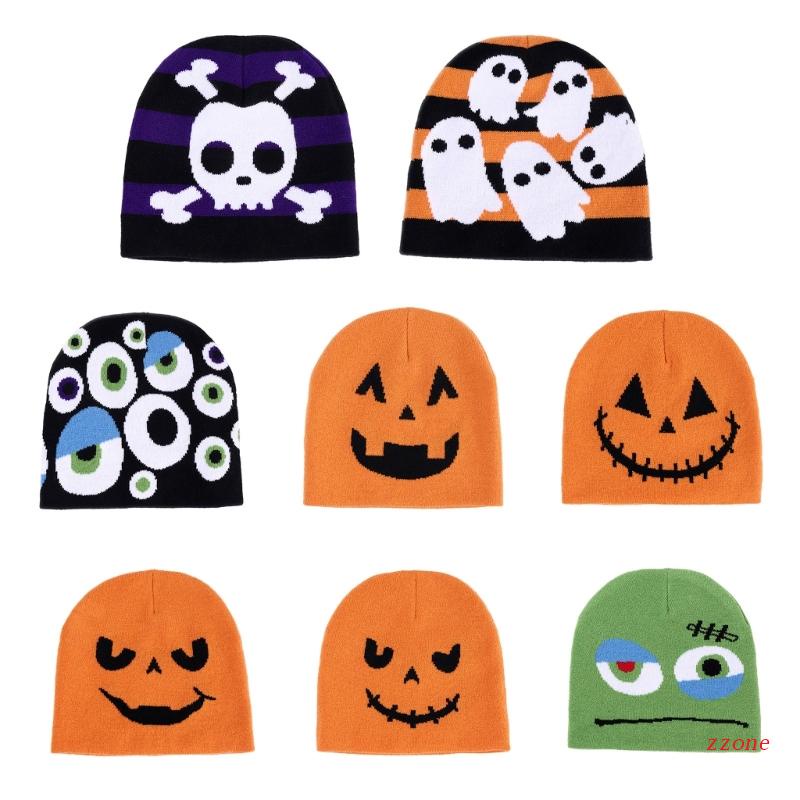 Topi Beanie Rajut Musim Dingin Untuk Dekorasi Halloween