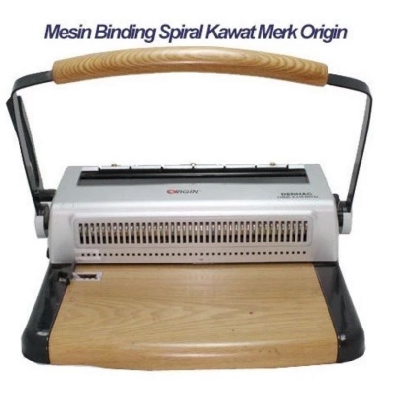 

Mesin Jilid Buku Binding Origin DENHAG / Mesin Jilid F4 40 lubang Spiral Kawat Berlin - Wirebind