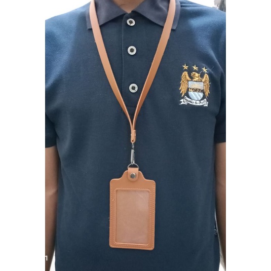 

NAME TAG kulit Id Card Kulit hopder kancing
