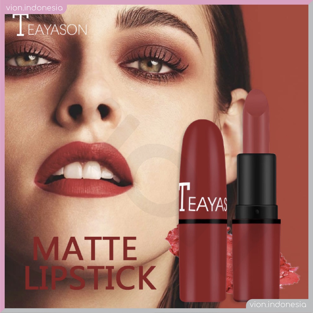 TEAYASON Lipstick Matte Moisturizing Lip Glaze Waterproof Capsule Lipstik Kapsul Original Terlaris TE011