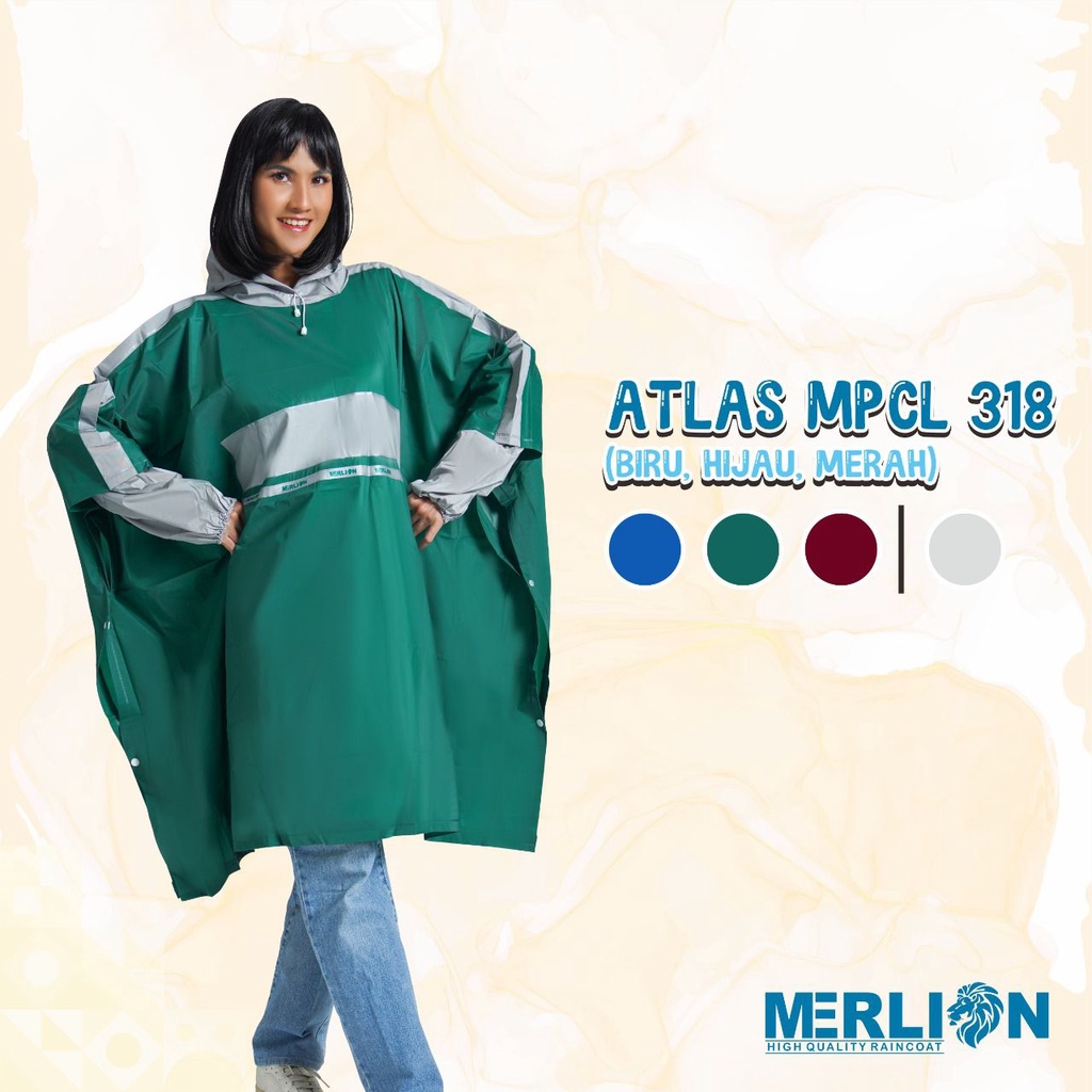 Jas Hujan Poncho Lengan Merlion MPCL 318 Ponco Tangan