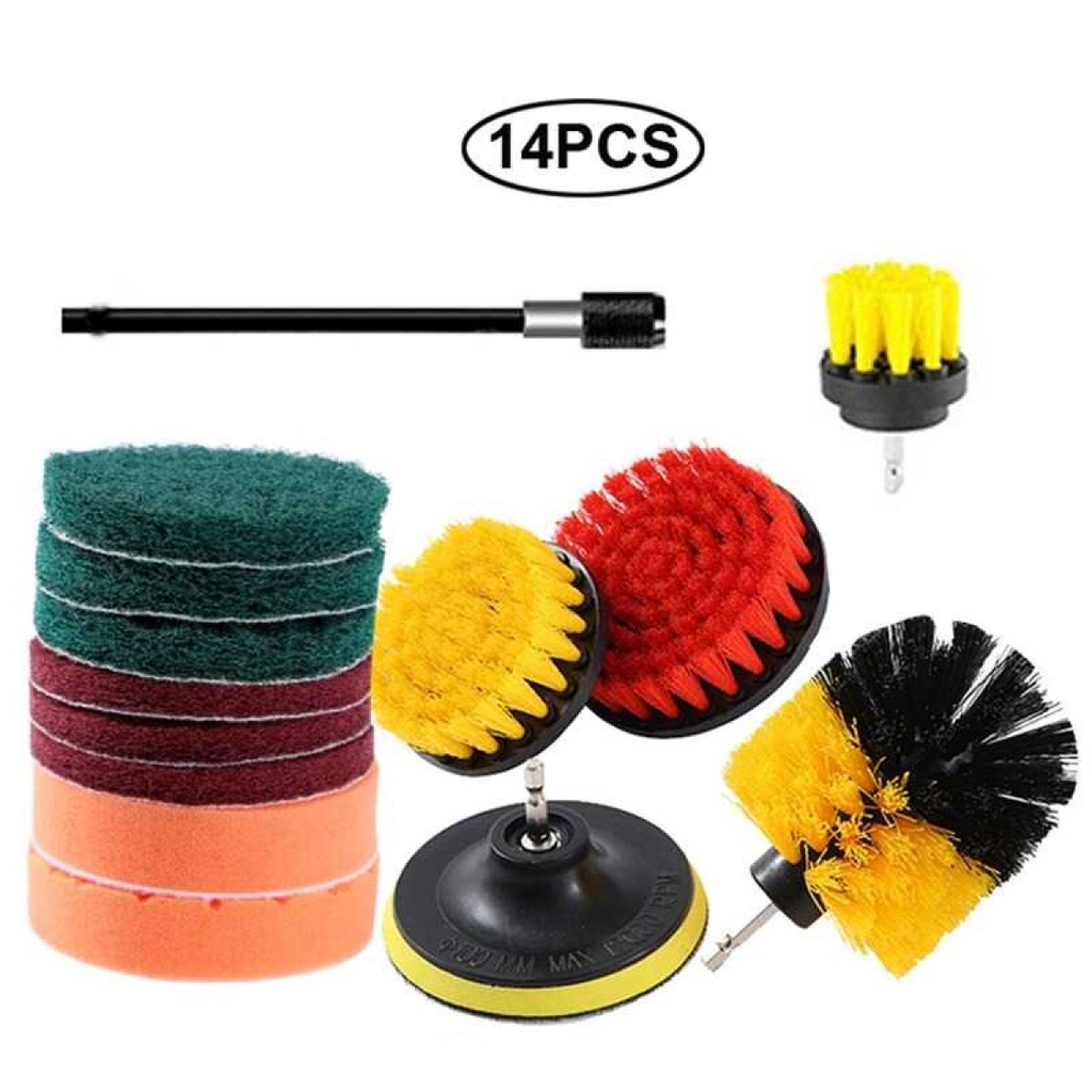 Mata Bor Sikat Poles Pembersih Brush Car Polisher Kit 14 PCS