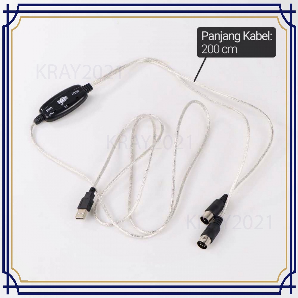 USB MIDI Cable Converter PC to Music Keyboard Adapter DT668