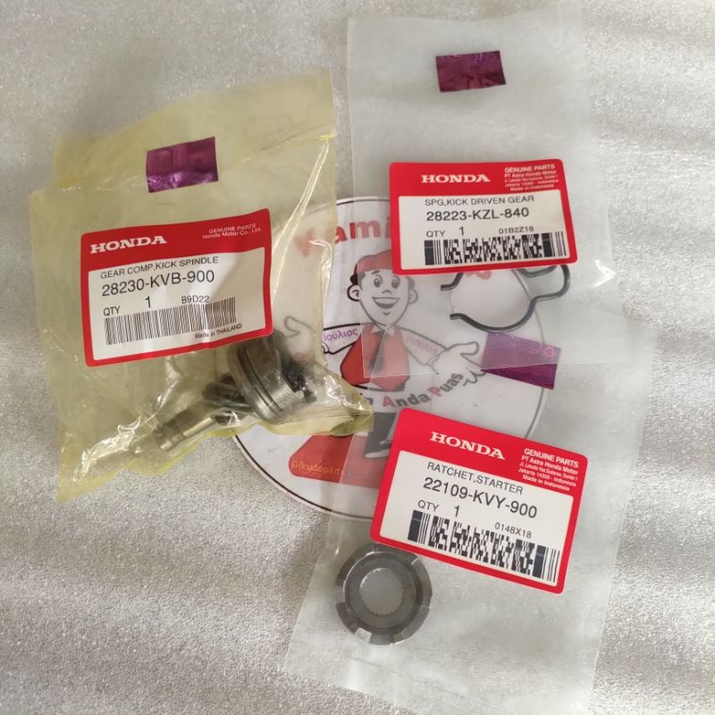 Gear gigi pinion kick starter komplit Beat karbu Vario karbu original