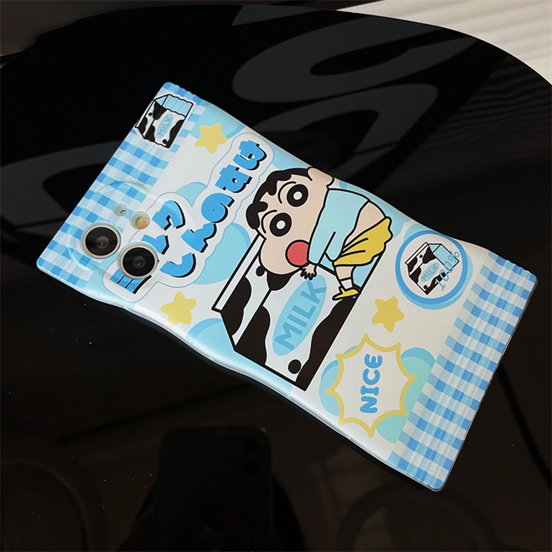 Soft Case Silikon Motif Crayon Shin Chan Untuk iPhone 14 13 12 11 Pro Max X Xr Xs Max 8 7 6 6s Plus SE 2020