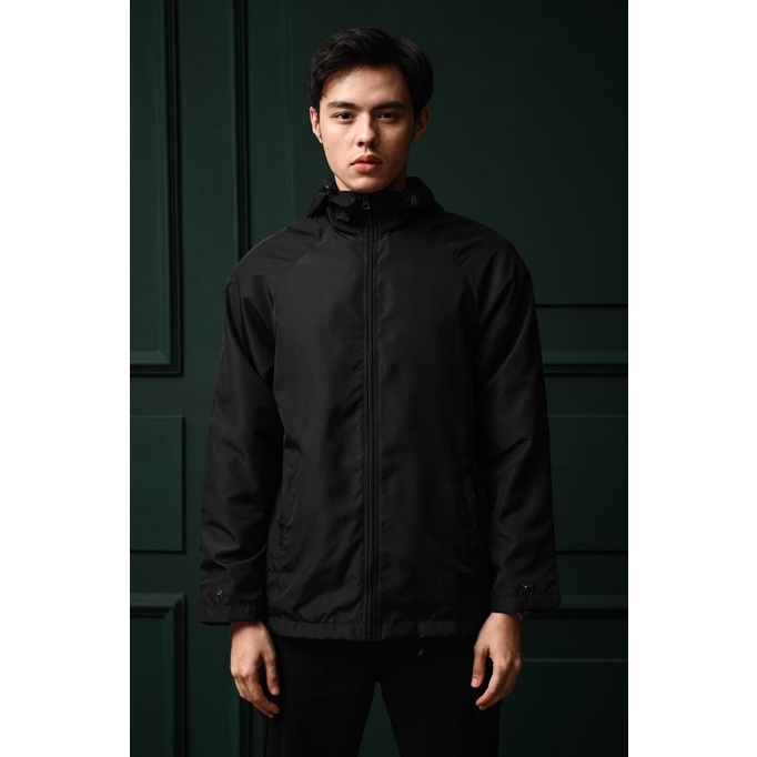 JAKET PREPP STUDIO WINDBREAKER JACKET BLACK