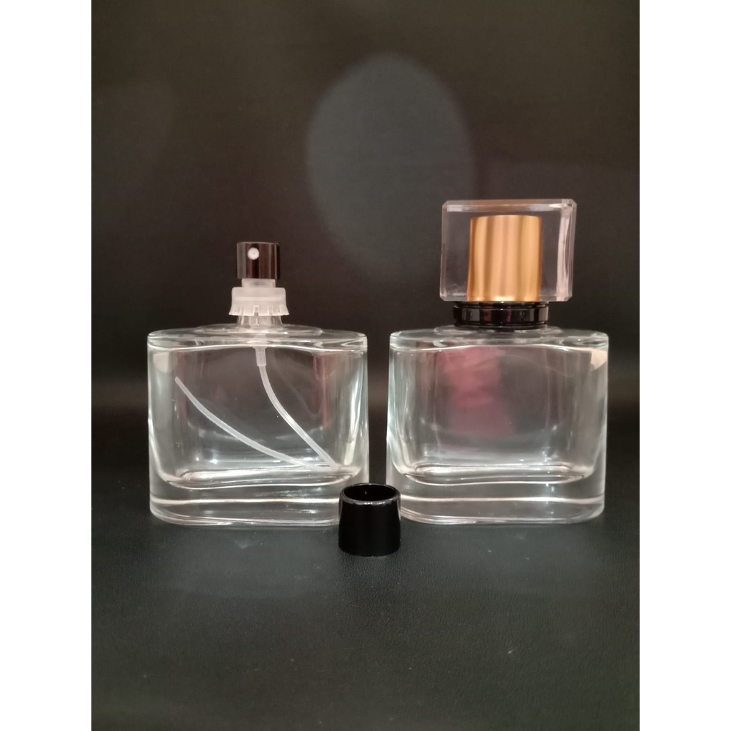 Botol Parfum Press V32260 Easypum+Ring Hitam Tutup Crystal/Acrylic Gold Eceran/Pcs