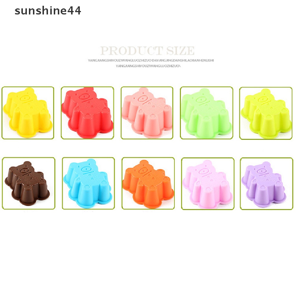 Sunshine 1Pc Cetakan Kue / Sabun Diy Bentuk Binatang Bahan Silikon Ukuran 7cm