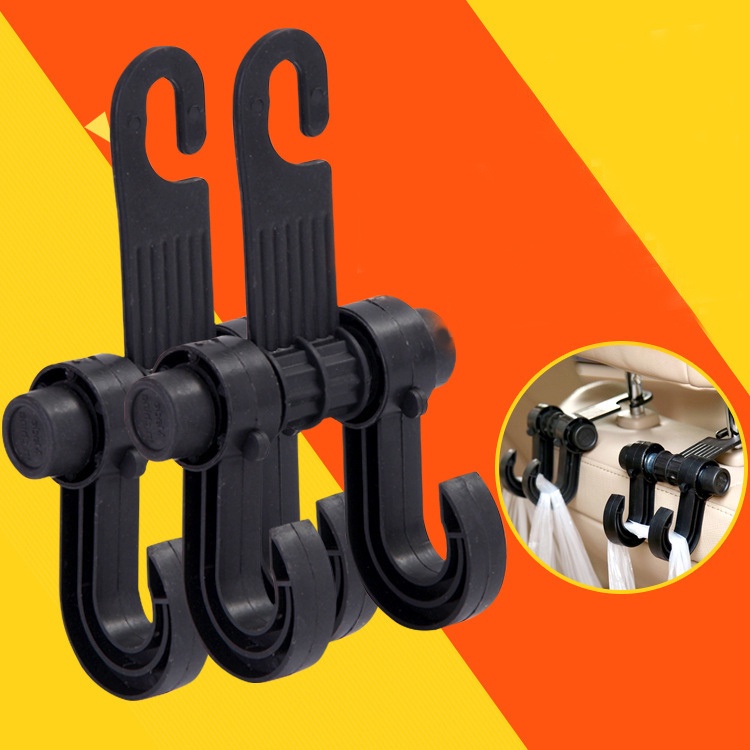 PO88 Dual Hook Hanger Holder Headrest Gantungan Kait Barang Mobil