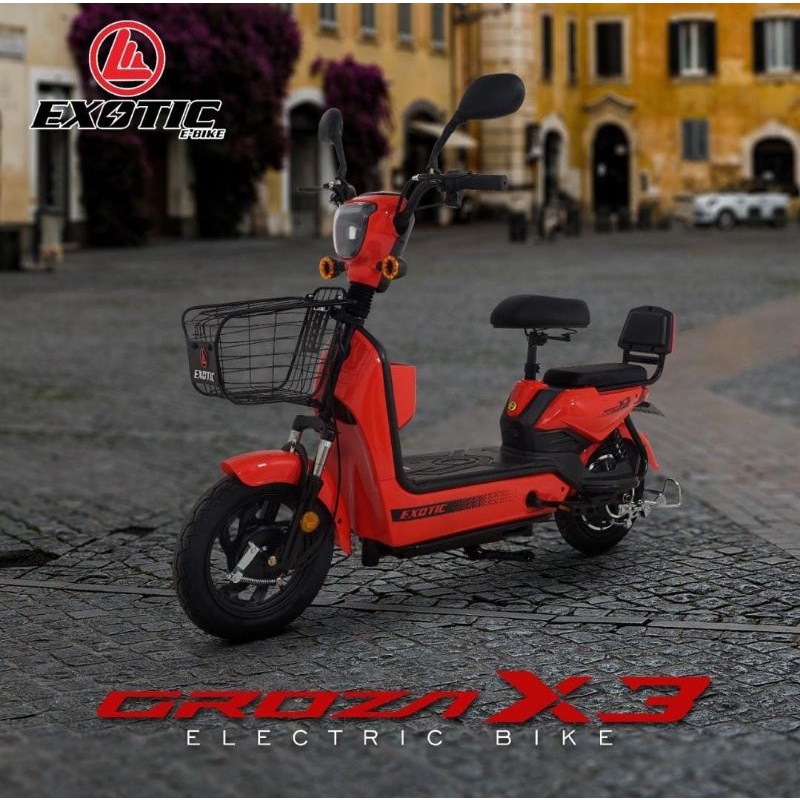 SEPEDA LISTRIK EXOTIC CROZN X3 AKI 48 VOLT - ELECTRIK BIKE