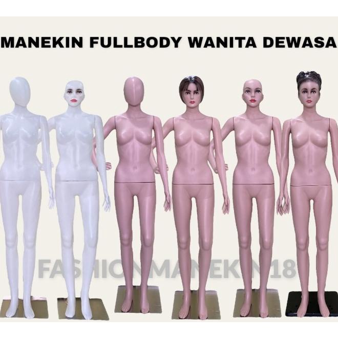 Patung Manekin Fullbody Pria Dan Wanita 3 Model Kepala Manekin