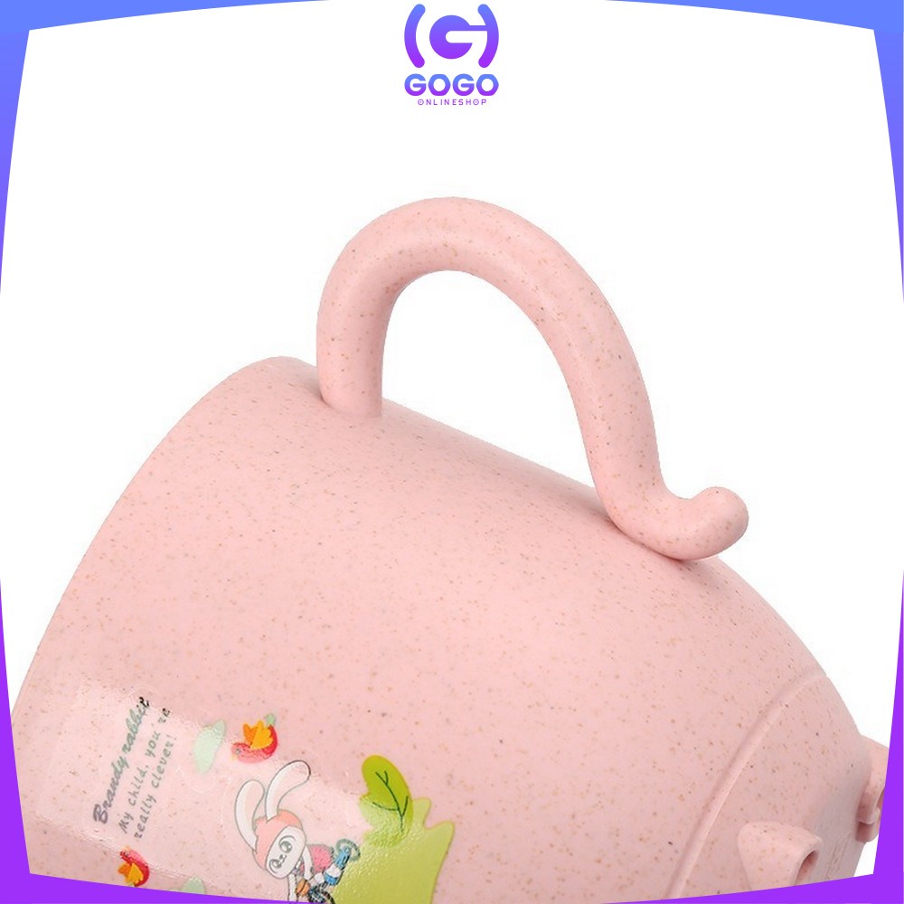 GOGO-C381 C382 Gelas Jerami Mug / Gelas Minum Anak Anti Tumpah Bahan Jerami / Baby Cup / Cangkir Anak Wheat Straw Karakter Kartun