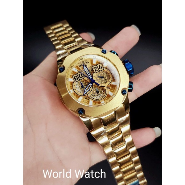 Jam tangan Pria Merk Invicta Reserve Gold Baterai