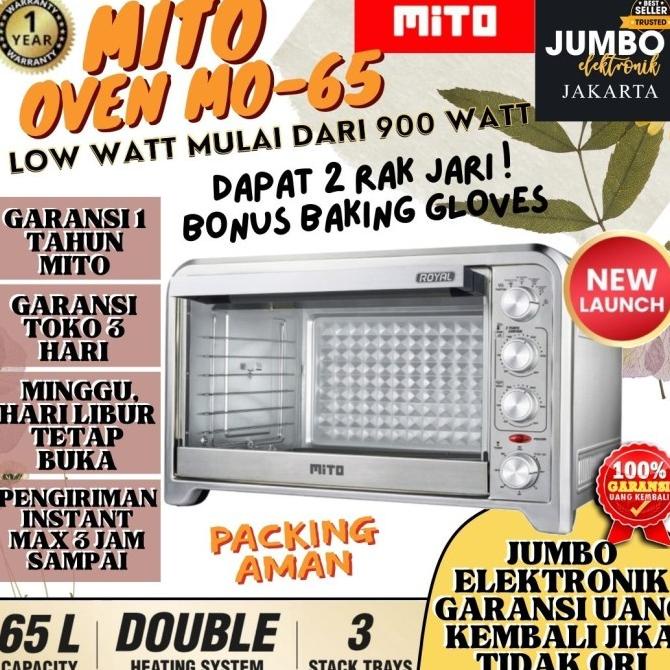 Packing Kayu Mito Oven Listrik Mo65 Mo 65 Liter Royal Besar Low Watt Jamilakesuma