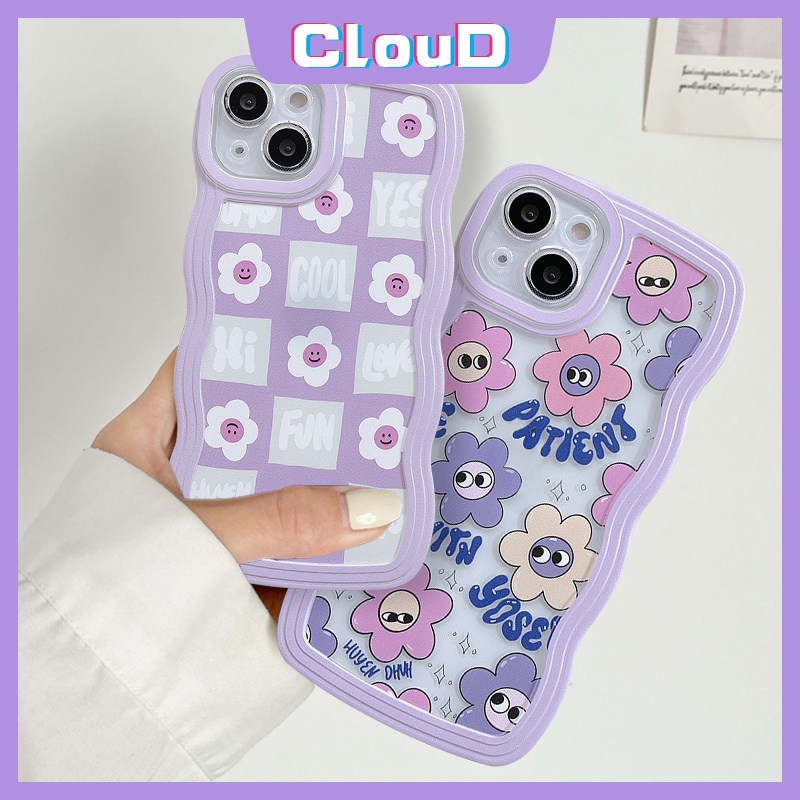 Soft Case Bunga Smiley Lucu Oppo A95 A55 A16 A57 A17 A96 A33 A72 A35 A32 A15 A9 A5 A1k A54 A74 A52 A76 A3s A16K A12 A15s A7 A5s F9 A16E A53 A16s Reno8 7z Ins Korea Bergelombang Casing Edge