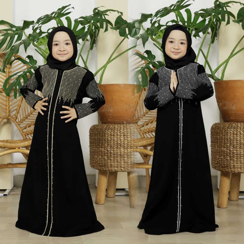 MUZA ABAYA ANAK ABAYA TURKEY ZYVA (GOLD/SILVER)