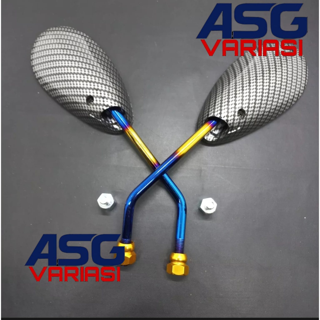 SPION SATRIA FU CARBON TWOTONE MOTOR UNIVERSAL HONDA SUZUKI SPION MOTOR SATRIA/HONDA UNIVERSAL CARBO